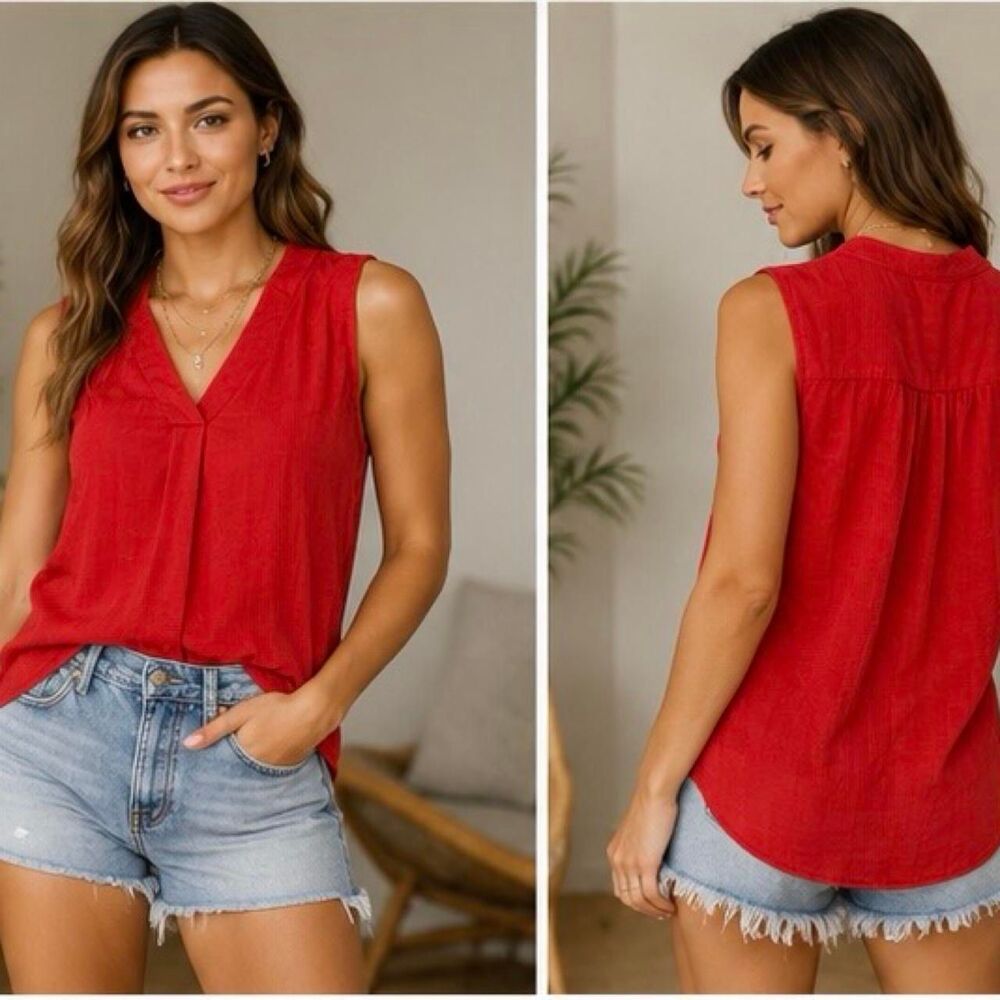 Vince-camuto Women's Red Blouse